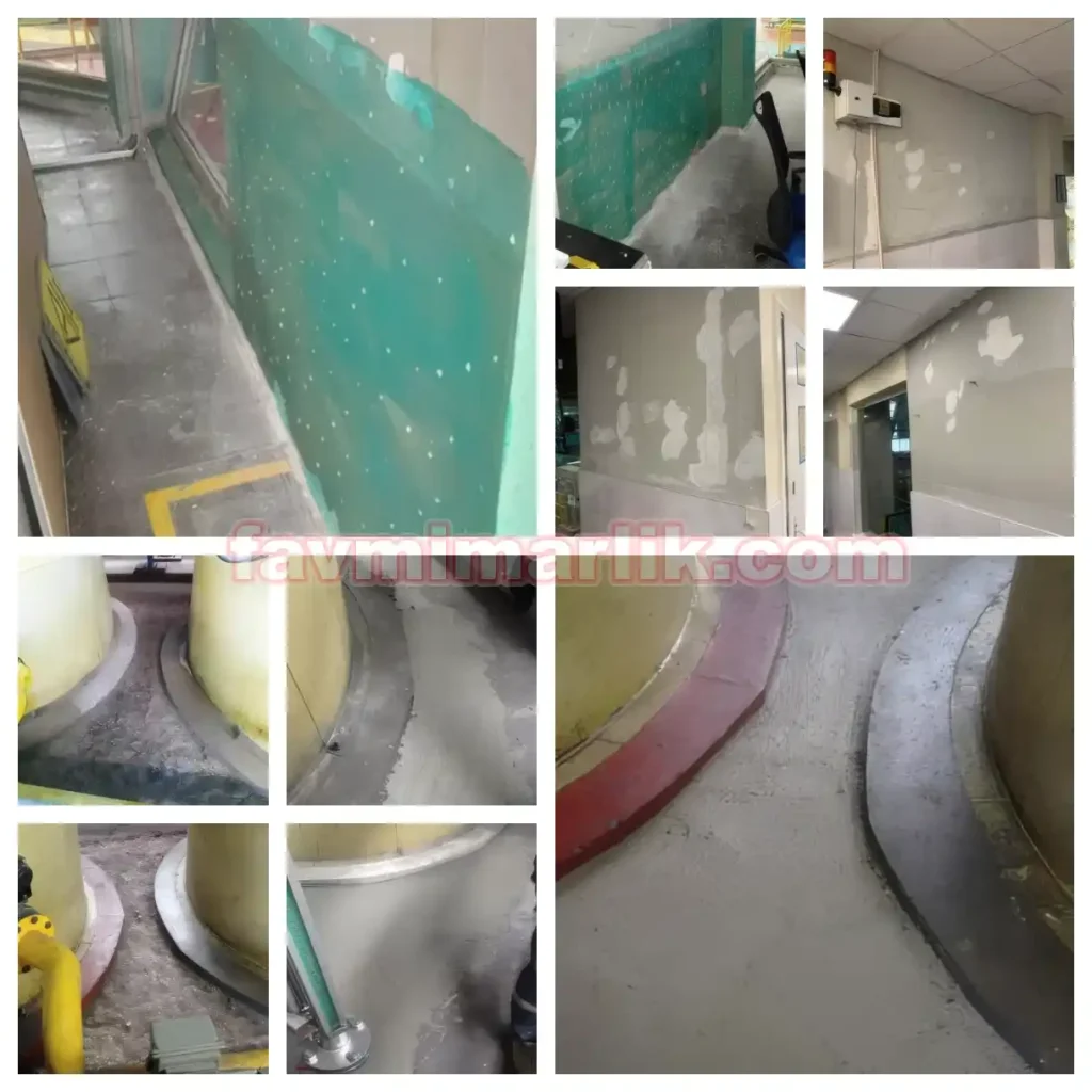 Endüstriyel Yüzey Kaplama Çözümleri 4 endüstriyel yüzey kaplama beton tamiri ve seramik duvar kaplaması