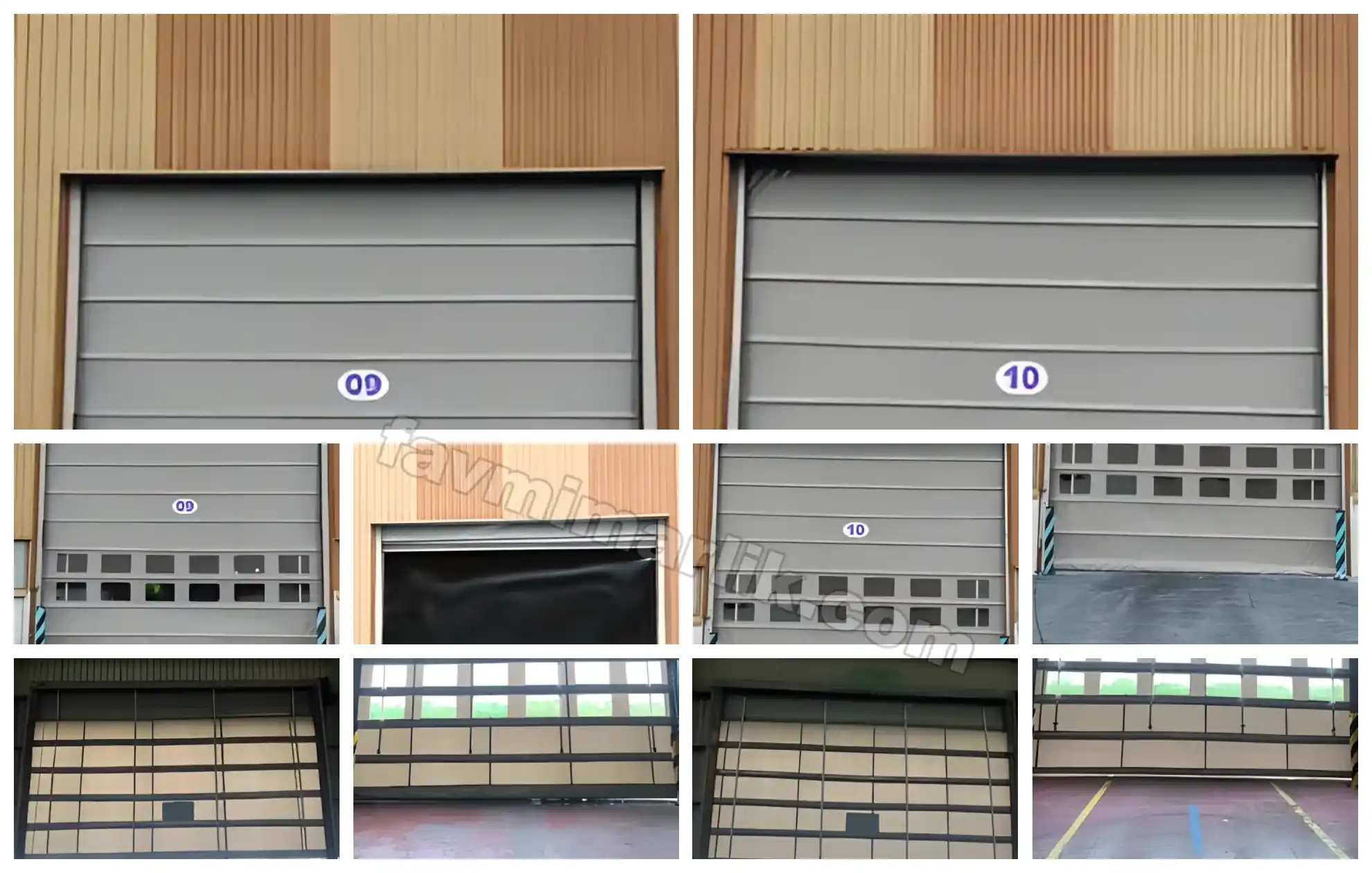 geniş endüstriyel branda kapı montajı ve boru değişimi