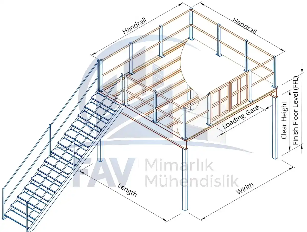 Çelik Asma Kat Hesabı Nasıl Yapılır Asma kat teknik çizimi
