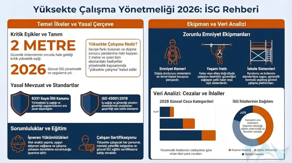 Yüksekte Çalışma Yönetmeliği 2026 1 Yüksekte Çalışma Yönetmeliği 2026. İSG Kuralları ve Cezalar
